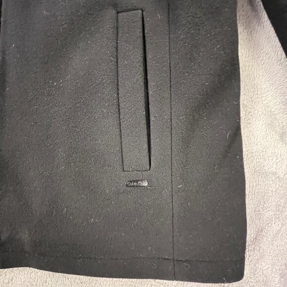 Calvin Klein Black Wool Cashmere Blend Overcoat XL - Picture 2 of 12